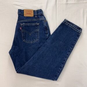 VTG Levi's 550 Women's 12 Petite M Relaxed Fit Tapered Leg Dark Wash Jeans Mexic